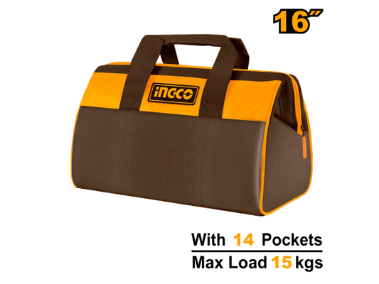 BOLSO DE HERRAMIENTAS 14 BOLSILLOS 16'' INGCO (HTBG281628)