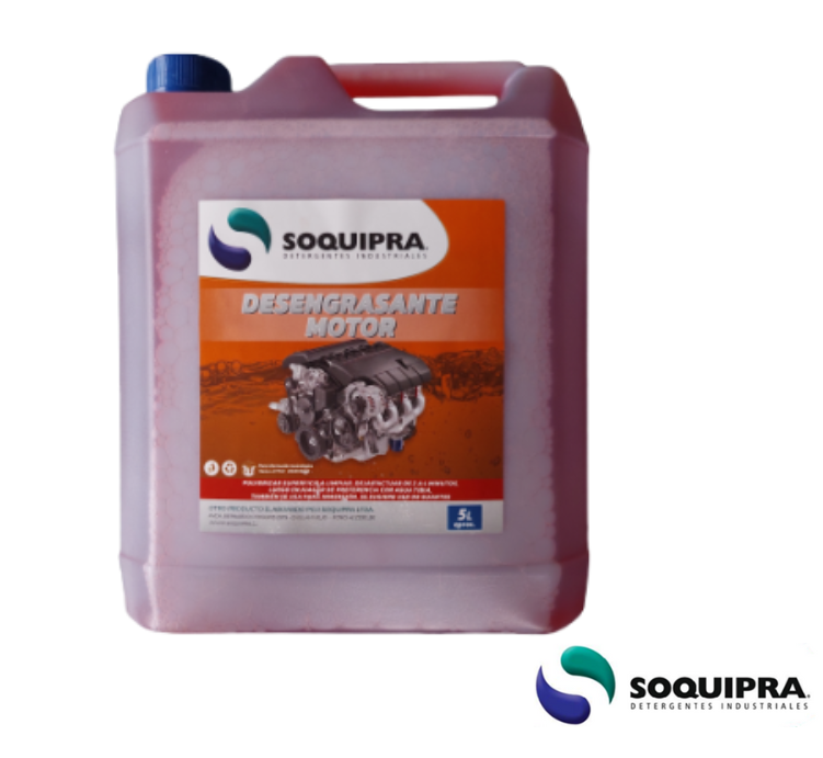 DESENGRASANTE MOTOR 5 LTS. SOQUIPRA