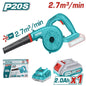 SOPLADOR INALAMBRICA 20V + CARG Y BAT TOTAL (TABLI200281)