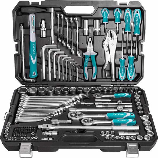 JUEGO DE HERRAMIENTAS TOTAL 142 PIEZAS CAJA ABS (THKTHP21426)