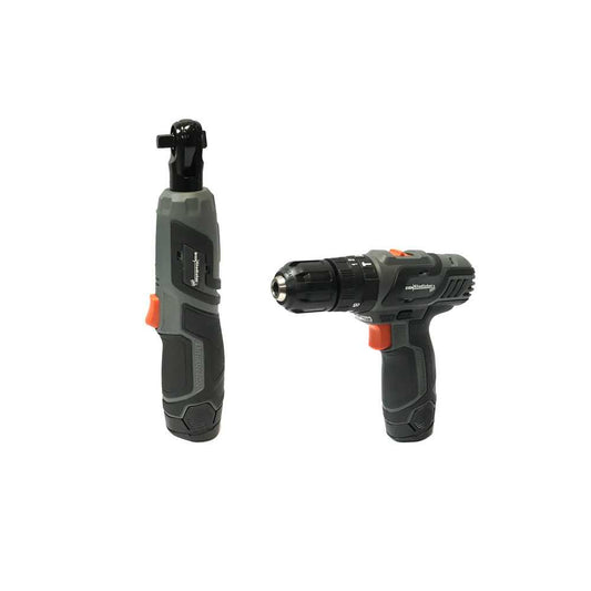 KIT TALADRO PERCUTOR 10 MM + CHICHARRA 12V INALAMBRICA GLADIATOR (TPLC 810/12 K2)