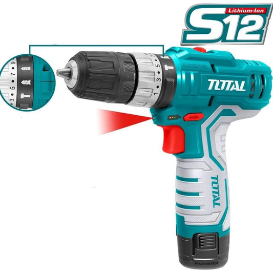 TALADRO INALAMBRICO TOTAL 12V 3/8´´ (TIDLI1232)