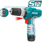 TALADRO INALAMBRICO TOTAL 12V 3/8´´ (TIDLI1232)