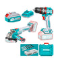 KIT TALADRO IMPACTO + ESMERIL INALAMBRICO TOTAL (TCKLI20273)