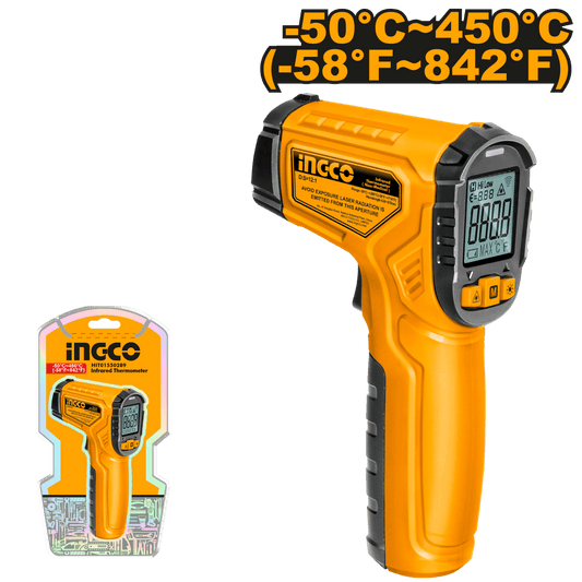 TERMOMETRO INFRARROJO -50 A +450°C INGCO SS (HIT0155028)