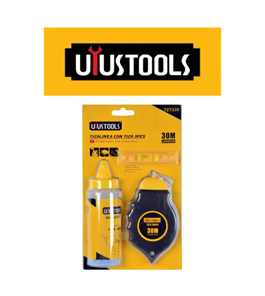 JUEGO TIZALINEA CON TIZA 30M 3 PCS UYUSTOOLS  (TZT330)