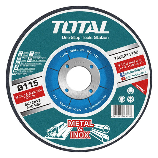 DISCO DE CORTE METAL TOTAL 4 1/2´´ X 7/8´´ (TAC2211152)