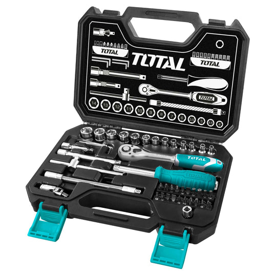 JUEGO DE DADOS 1/4´´ 45 PZAS. TOTAL (THT141451)