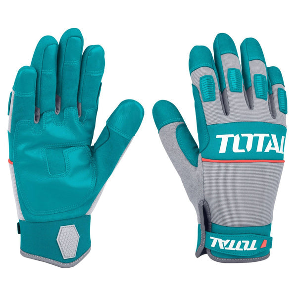 GUANTES MECANICO TOTAL TALLA XL MATERIAL MICROFIBRA CON CUERO (TSP1806-XL)