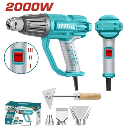 PISTOLA DE CALOR 2000W 3 BOQUILLAS + RASPADOR    (TB20078)