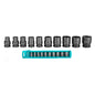 JUEGO DE DADOS DE IMPACTO CORTOS 1/2´´ 10 PZAS. TOTAL (THISTD12101)